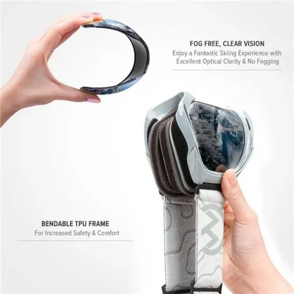 Ski Goggles OTG - Over Glasses Ski/Snowboard Goggles for Men, Women & Youth